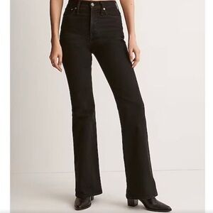 Madewell Black Flare Wide Leg Jeans